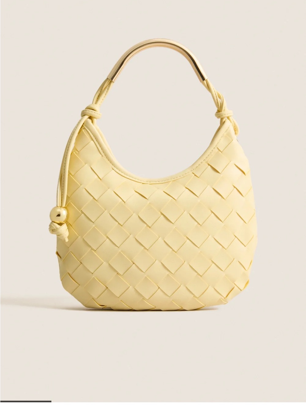 Moda Luxe Urban Expressions Lucia Butter Woven Vegan Leather Hobo Bag NWT - Picture 9 of 9